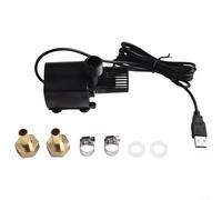 Eau submersible USB pour pompe 500L/H 4 W DC 5 V avec câble de 1,5 m Fontaine silencieuse pour pompe pour aquarium, campings intérieurs, jardins aquatiques, dessus de table, noir