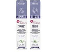 Eau Thermale Jonzac - Soin riche apaisant - Anti Rougeurs - Peaux réactives à intolérantes - Certifié Bio Cosmos Organic - Tube de 40 ml (Lot de 2)
