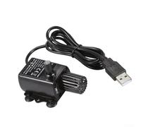 Eau USB avec filtre, pour mini aquarium, submersible ultra silencieuse, courant continu 5 V, débit 150 l/h, tête de 100 cm, noir