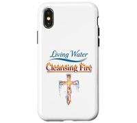 Eau vive, feu purifiant, Foi chrétienne, Force, Jésus Coque pour iPhone X/XS