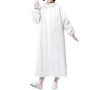 Eauptffy Cape Pluie Femme Imperméable Long Épaisse Capuche | EVA épais, longueur étendue, capuche, imperméable, poncho protection forte pluie pour vélo ou scooter