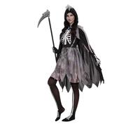 Eauptffy Costume de faucheuse pour adulte - Vêtements d'Halloween - Ensemble robe de faucheuse Scream - Costume de fantôme pour Halloween, carnaval, cosplay