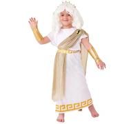 Eauptffy Costume de performance pour enfant, blanc, romain, Zeus, cosplay, théâtre