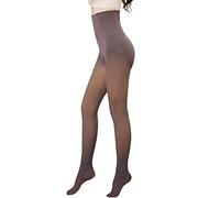 Eauptffy Legging doublé chaud pour femme et femme - Sexy et chaud - Dos translucide - Taille plate - Pantalon intégré - 80 g - Legging d'automne - Legging gainant, c, taille unique