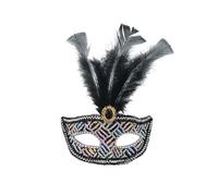 Eauptffy Masque de carnaval, bal de maquillage, fête, plume, masque de performance pour adulte