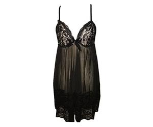 Eauptffy Nuisette Femme Sexy Grandes Tailles Nuisette Lingerie Dentelle Profonde Transparent Sleepwear Mesh Robe de Nuit Ouverte Entrejambe Grande Poitrine Robe de Chambre Combinaison Pyjama Ensemble
