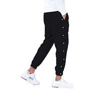 Eauptffy Pantalon de jogging avec boutonnière latérale - Pantalon de rééducation pour femme - Ouverture latérale - Pantalon de baiser rapide - Taille élastique - Pantalon de survêtement - Unisexe -