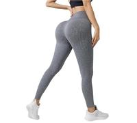 Eauptffy Pantalon de yoga pour femme, couleur unie, amincissant, pantalon de fitness, activités de plein air, coupe étroite, pantalon extérieur, legging confortable, jogging, yoga, journée, promenade