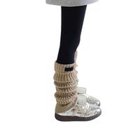 Eauptffy Porte-jarretelles pour filles printemps automne guêtres mollets chauds enfants mode tricot bas mi-hauts vêtements de pieds confortables, O Kaki, taille unique