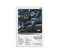 EaUso Poster décoratif sur toile J Cole 2014 Forest Hills Drive - Poster et image d'art moderne pour chambre à coucher - 50 x 75 cm