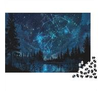 Eaux étoilées mystiques Puzzle 1000 Pièces Jouet De Défi Adultes Et Personnes Âgées De Plus De 12 Ans Puzzle Impossible Jeu Éducatif Familial Cadeau De Décoration Intérieure 70x50cm/1000pcs