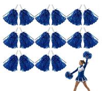 EAVUYIS 16 Pièces Cheerleader Pom Pom Pompons Cheerleader Colorés Cheerleading Pompom avec Poignée pour Événements Sportifs Jeux Scolaires Soirées Dansantes et Raves