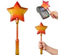 EAVUYIS Baguette Magique pour Paiement Sans Contact, Porte Carte Bancaire Insolite en Impression 3D PLA, Étui de Carte de Crédit Invisible Rouge et Or, 35cm