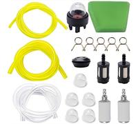 EAVUYIS Kit de 20 Pièces Durite Essence pour Débroussailleuse et Tondeuse, Tuyau Essence 30cm avec Filtre à Carburant, Joint de Réservoir et Poire d'Amorçage, Pièces pour Tronçonneuse et Souffleur