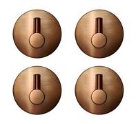 EAVY Crochet porte-serviettes auto-adhésifs - 4 pièces en acier inoxydable - Bande adhésive forte - Crochets adhésifs - Crochet mural - Crochet adhésif - Crochet adhésif - Cuivre brossé