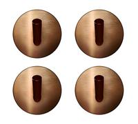 EAVY - Lot de 4 crochets adhésifs en acier inoxydable - Porte-serviettes - Crochet mural - Crochet adhésif - Cuivre brossé