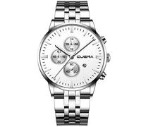 Eaw-mq-24-7b2 Montre à quartz en acier inoxydable pour homme, H, taille unique