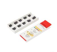 Eawfgtuw 10 inserts de fraisage en carbure LNMU0303ZER-MJ AH725 pour usinage CNC tige EXN03R, outils de coupe indexables en carbure de tungstène semi-finition