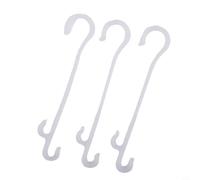 Eawfgtuw 50100 Lot de 50 crochets en J en plastique blanc pour tomate, poivre, concombre, raisin, fruits qui tombent bien aussi cassés que des branches, flexibles et réutilisables