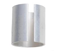 Eawfgtuw Adaptateur de tige de vélo en aluminium pour conversion de fourche de direction en pouces à fourche de 28,6 mm à 25,4 mm pour manchon réducteur d'axe de potence, argent (32 mm)