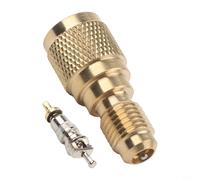 Eawfgtuw Adaptateur pour aspirateur R410a Mini Split AC pour HVAC 5/16 à /4 po avec noyau de valve, raccord de service A/C bas côté en laiton pour systèmes d'importation R410A