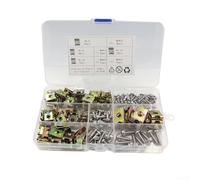 Eawfgtuw Assortiment de 170 écrous en U pour fixation de pare-chocs de voiture avec vis autotaraudeuses, clips métalliques galvanisés multicolores pour réparation de feuilles et de carrosserie, pour