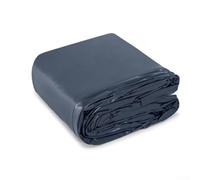 Eawfgtuw Bâche de protection robuste en PVC avec trous de drainage pour piscines de 400 x 200 x 100 cm, noir, avec corde de fixation