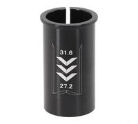 Eawfgtuw Bague réductrice de tige de selle en alliage d'aluminium 28,6/30,4/30,8/31,6 mm à 27,2 mm, adaptateur de cale de poteau compte-gouttes de 60 mm pour montagne, tubes statiques et suspendus