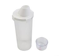 Eawfgtuw Boîte de rangement en plastique de grande capacité pour détergent à lessive avec couvercle facile à ouvrir et large ouverture (ronde [1350 ml])