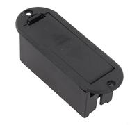 Eawfgtuw Boîtier de batterie 9 V pour guitare électrique et basse avec connecteur, boîtier de rechange pour micro actif, 81,5 x 29,5 mm, montage en plastique ABS noir et rouge (boîte)