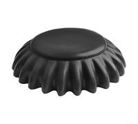 Eawfgtuw Bol décoratif pour salon - Décoration d'intérieur en résine avec motif lotus rainuré - 15,2 x 15,2 x 5,1 cm - Compatible avec table basse (noir M)