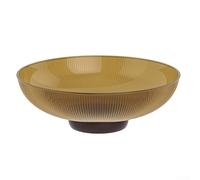 Eawfgtuw Bols à fruits élégants en plastique de 25 cm avec design transparent moderne pour comptoir de cuisine, table basse ou décoration de fête de jardin, variante de couleur blanche incluse (-jaune