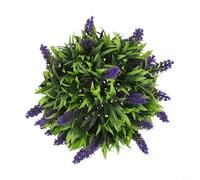 Eawfgtuw Boule topiaire de lavande artificielle panier suspendu fausses plantes décoration intérieure boules de fleurs en plastique extérieur pour jardin fête de mariage 20 cm 30 cm (30 cm)