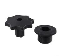 Eawfgtuw Boulon de bras de manivelle de vélo 18 mm pour HollowTech II, en nylon pour vis de manivelle avec outil de retrait, capuchon de protection de manivelle noir léger pour la route pour