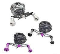 Eawfgtuw Bouton de moulinet de pêche en alliage d'aluminium avec poignée en polymère PMMA pour moulinet Daiwa Tatula Luvlas Fuego Caldia Prorex Doré 36 x 22 mm (violet)