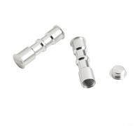 Eawfgtuw Bouton de moulinet de pêche en bois massif avec boîtier doublé en alliage d'aluminium, poignée tournante en métal pour Daiwa, diamètre extérieur de 8,9 mm, vert (argent) (1 pièce)