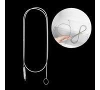 Eawfgtuw Brosse de nettoyage pour tuyaux de réfrigérateur longue et flexible, 160 cm, poils en nylon pour sortie d'eau et tubes de toit ouvrant, drague incurvée (1,5 m)