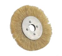 Eawfgtuw Brosse de polissage en fil de cuivre pour meuleuse, 100-250 mm sertie pour meuleuse, fil de cuivre pur de 0,15 mm, disque fixe double couche, pour enlever la rouille, (200 mm x 32 mm)