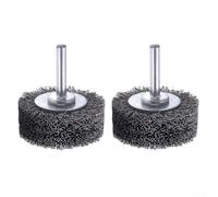 Eawfgtuw Brosse rotative en fil d'acier inoxydable pour meuleuse à matrice et perceuse avec tige de 6 mm, brosse métallique en acier inoxydable pour enlever la rouille, ébavurer