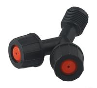 Eawfgtuw Buse de rechange pour pulvérisateur électrique à dos - 4 trous directs, coniques doubles, coniques/éventails - Matériau PP, anti-âge, filetage de 16 mm (D)