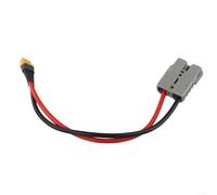 Eawfgtuw Câble adaptateur 50 A pour XT60, énergie solaire robuste 10 AWG pour EcoFlow River, connecteur gris de 30 cm pour camping-car, bateau, bus, 600 V