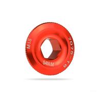 Eawfgtuw Cache-boulon de fixation en alliage d'aluminium M10 pour pédaliers à arbre creux - Compatible avec les manivelles M15/18/19/20, pour usinage CNC, filetage anodisé rouge/noir (rouge)