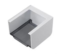 Eawfgtuw Cache de prise étanche pour interrupteurs d'extérieur, plaque murale de protection en noir/blanc/transparent, 95 x 70 x 100 mm, couvercle en plastique anti-éclaboussures (gris)