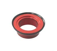 Eawfgtuw Capuchon en alliage d'aluminium pour tube de fourche de 28,6 mm, couvercle plat avec joint d'étanchéité O-For pour bol supérieur de 44 mm, route de montagne pour tige de vélo, noir (rouge)