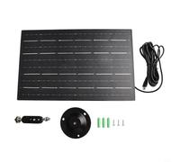 Eawfgtuw Chargeur de caméra solaire 10 W 5 V, panneau monocristallin extérieur avec sortie USB et type C, pour câble de 3 m, support réglable à 360°, étanchéité IP65 pour la maison et le jardin