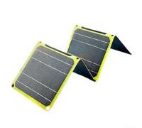 Eawfgtuw Chargeur solaire portable pliable 20 W avec cellule solaire monocristalline, panneau étanche ETFE IP65, double sortie USB pour générateur solaire extérieur, banque d'alimentation de camping
