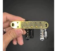 Eawfgtuw Chevalet de selle réglable pour guitare LP, compatible avec Tune-O-, espacement des cordes de 51,5 mm, construction en alliage de zinc, finition argentée, (doré)