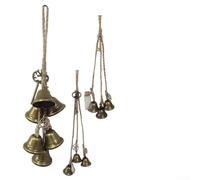 Eawfgtuw Cintre décoratif parfait pour porte négative, sorcellerie, nettoyage d'énergie, intérieur ou extérieur, à suspendre, sorcière à vent, carillon mystique avec 3 cloches de fortune 38 mm de