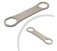 Eawfgtuw apuchon supérieur en acier inoxydable pour et pour l'entretien de la fourche Fox, outil de ouble tête pour l'entretien de la suspension de vélo, pour kit de réparation durable