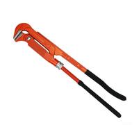 Eawfgtuw Clé à tuyau réglable à 90 degrés avec construction en acier forgé et dentelée pour travaux de plomberie et espaces restreints, rouge (0,05")